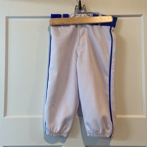 Berseah athletics baseball t ball white blue pants Toddler 24 inch waist l 12.5